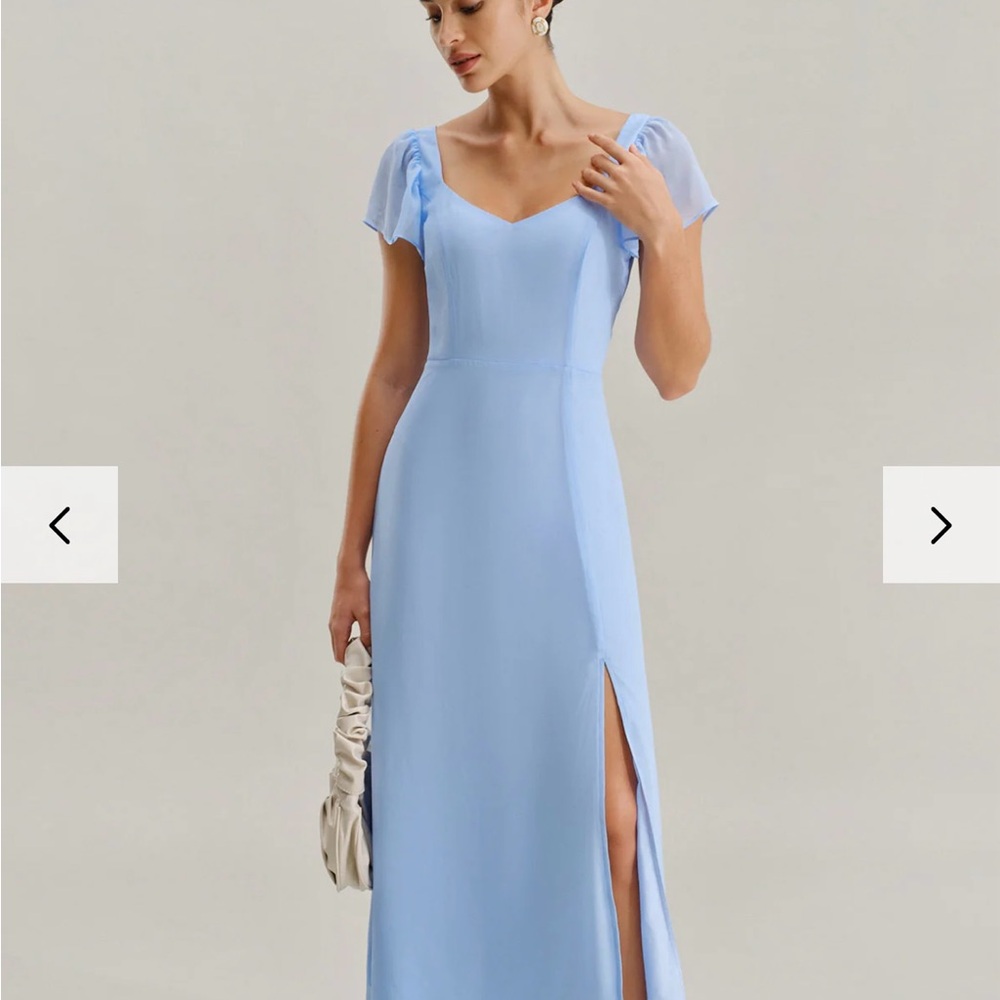 NWT RIHOAS Light Blue Maxi Dress with Slit